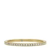 Anello a fascia Ellis Pavé Glitz in acciaio inossidabile dorato
