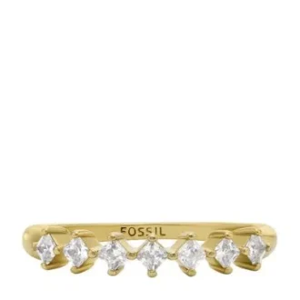 Anello classico Hazel Glitz in ottone dorato