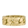 Anello con catena Harlow Linear Texture in acciaio inossidabile color oro