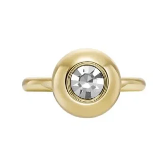 Anello con elemento centrale in ottone dorato Bright Baubles