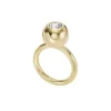 Anello con elemento centrale in ottone dorato Bright Baubles