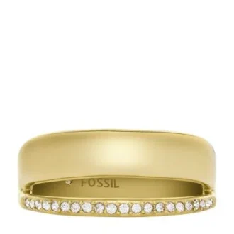 Anello con fascia in acciaio inossidabile color oro Archival Glitz