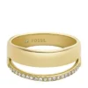 Anello con fascia in acciaio inossidabile color oro Archival Glitz