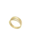 Anello con fascia in acciaio inossidabile color oro Archival Glitz