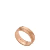 Anello con fascia in acciaio inossidabile color oro rosa Harlow Linear Texture