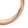 Anello con fascia in acciaio inossidabile color oro rosa Harlow Linear Texture