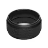 Anello con fascia in acciaio inossidabile nero con texture zigrinata a macchina