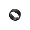 Anello con fascia in acciaio inossidabile nero con texture zigrinata a macchina