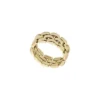 Anello con maglie Arden in acciaio inossidabile color oro