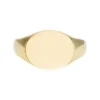 Anello con sigillo Ellis in acciaio inossidabile color oro