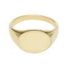 Anello con sigillo Ellis in acciaio inossidabile color oro