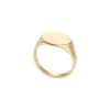 Anello con sigillo Ellis in acciaio inossidabile color oro