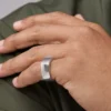Anello con sigillo in acciaio inossidabile All Stacked Up