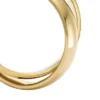 Anello Harlow con maglie intrecciate in acciaio inossidabile dorato