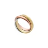 Anello Harlow con maglie intrecciate in acciaio inossidabile tri-tono