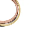 Anello Harlow con maglie intrecciate in acciaio inossidabile tri-tono
