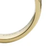Anello Harlow con texture lineare in acciaio inossidabile color oro