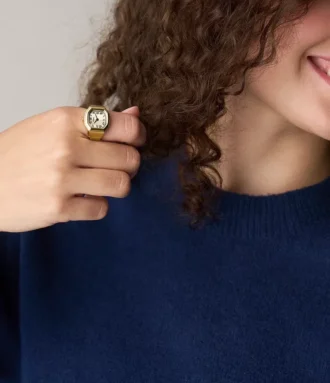 Anello Harlow Orologio Orologio in acciaio inossidabile dorato a due lancette