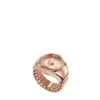 Anello orologio a due lancette in acciaio inossidabile color oro rosa