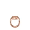Anello orologio a due lancette in acciaio inossidabile color oro rosa