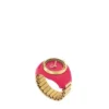 Anello orologio a due lancette in acciaio inossidabile rosa
