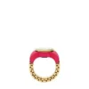 Anello orologio a due lancette in acciaio inossidabile rosa