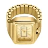 Anello orologio Raquel a due lancette in acciaio inossidabile color oro