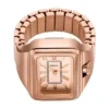 Anello orologio Raquel Due lancette in acciaio inossidabile color oro rosa