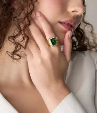 Anello orologio Raquel Orologio a due lancette in acciaio inossidabile color oro