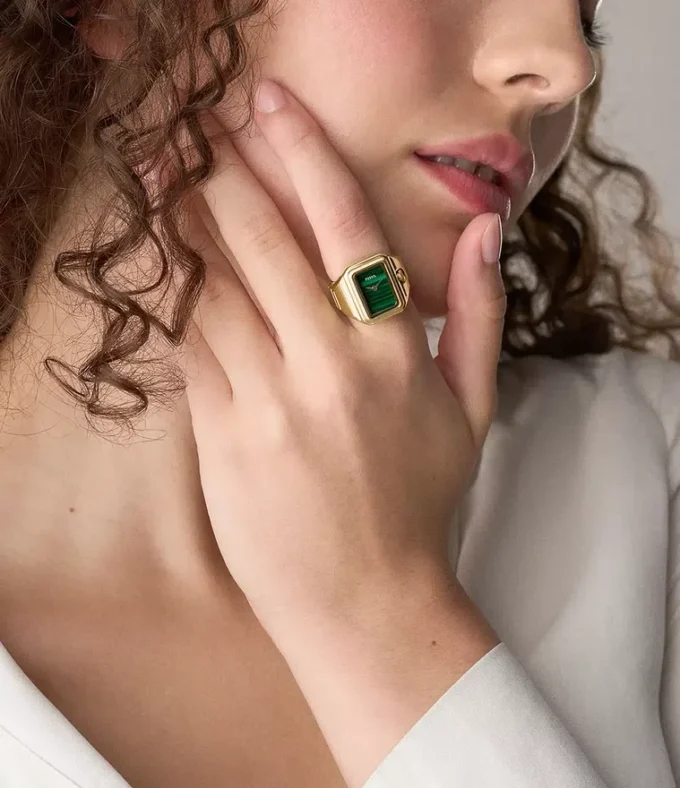 Anello orologio Raquel Orologio a due lancette in acciaio inossidabile color oro