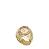 Anello per orologio a due lancette in acciaio inossidabile color oro