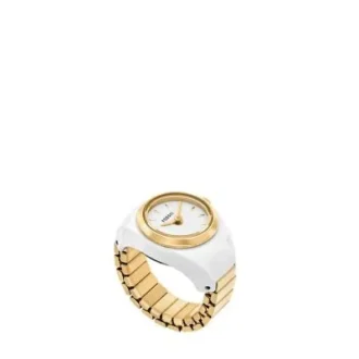 Anello per orologio a due lancette in acciaio inossidabile color oro