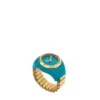Anello per orologio a due lancette in acciaio inossidabile color oro