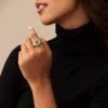 Anello per orologio a due lancette in acciaio inossidabile color oro