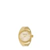 Anello per orologio a due lancette in acciaio inossidabile color oro