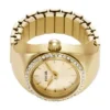 Anello per orologio a due lancette in acciaio inossidabile color oro