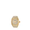 Anello per orologio a due lancette in acciaio inossidabile color oro