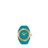 Anello per orologio a due lancette in acciaio inossidabile color oro