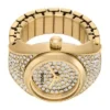 Anello per orologio a due lancette in acciaio inossidabile color oro