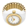 Anello per orologio a due lancette in acciaio inossidabile color oro