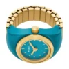 Anello per orologio a due lancette in acciaio inossidabile color oro