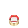 Anello per orologio a due lancette in acciaio inossidabile color oro