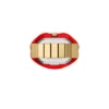 Anello per orologio a due lancette in acciaio inossidabile color oro