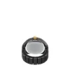 Anello per orologio Orologio in acciaio inossidabile nero pavé a due lancette