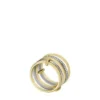 Anello Prestack Harlow in acciaio inossidabile bicolore con texture lineare