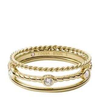 Anello Prestack in acciaio inossidabile color oro Val Vintage Heritage