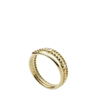 Anello Prestack in acciaio inossidabile color oro Val Vintage Heritage