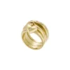 Anello Sadie All My Love in acciaio inossidabile dorato con cuori sovrapposti