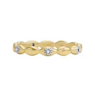 Anello Sutton Evil Eye in acciaio inossidabile color oro