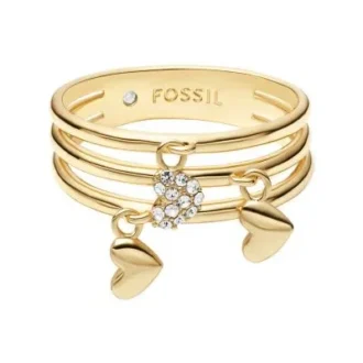 Anello Sutton Heartbeat in ottone dorato